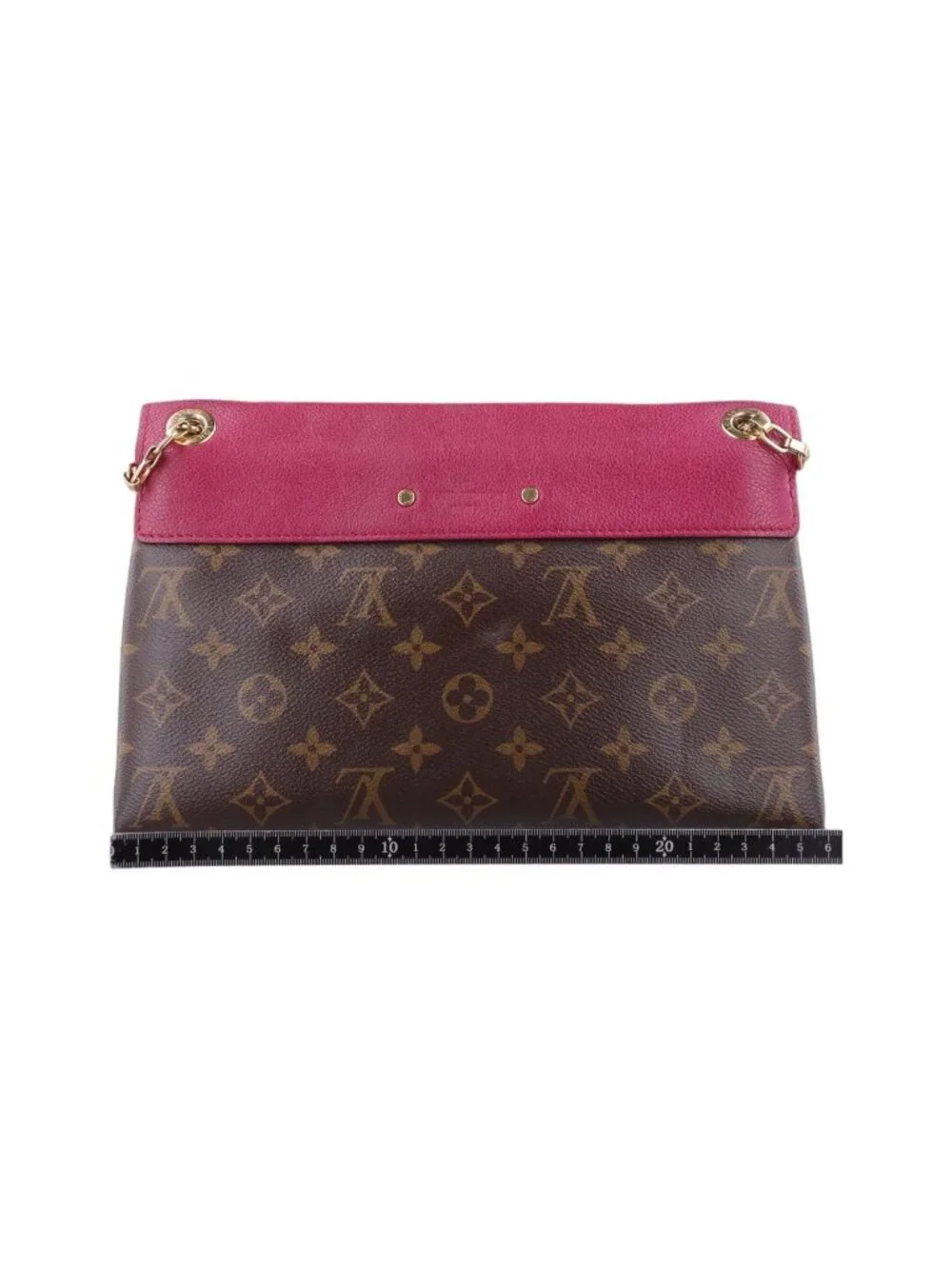 ★SOLD★ Louis Vuitton Pallas Chain Monogram Brown Aurore Canvas Calf Leather - Picture 2 of 15